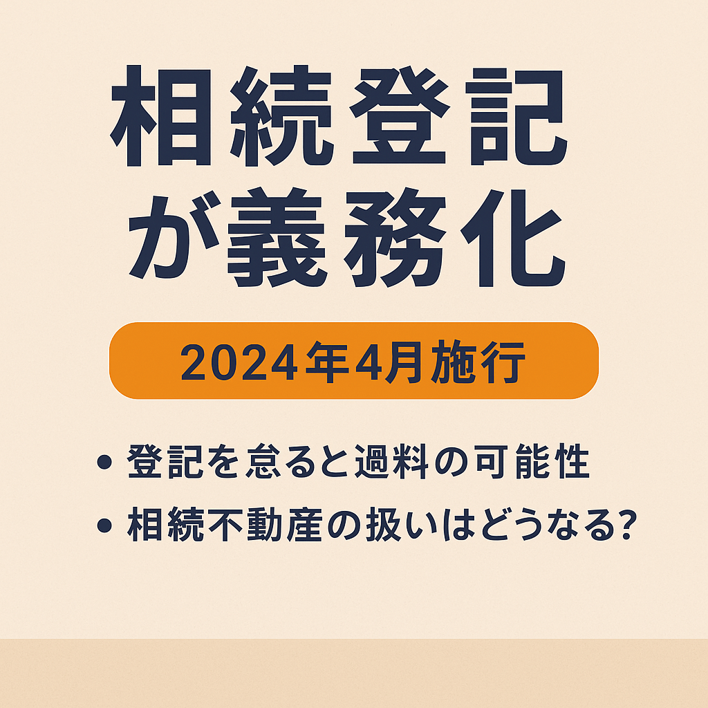 相続登記が義務化へ｜2024年4月から始まった新制度の概要と注意点を解説